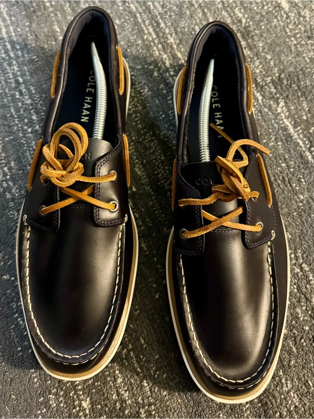 Cole Haan Men’s Grandpro Windward Boat Shoe, Size 12M (Midnight Blue)